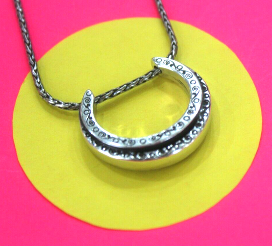 RETIRED RARE Brighton 16"-18" Crystal Slide Round Necklace