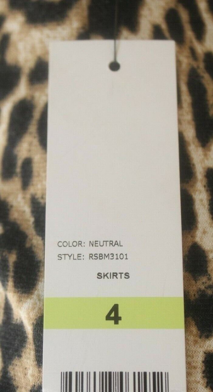 *NWT* Rafaella Womens Leopard Animal Print Red & Black Skirt Size 4