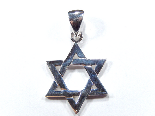 *NEW*  925 Sterling Silver Classic Simple Unisex Jewish Star of David Pendant