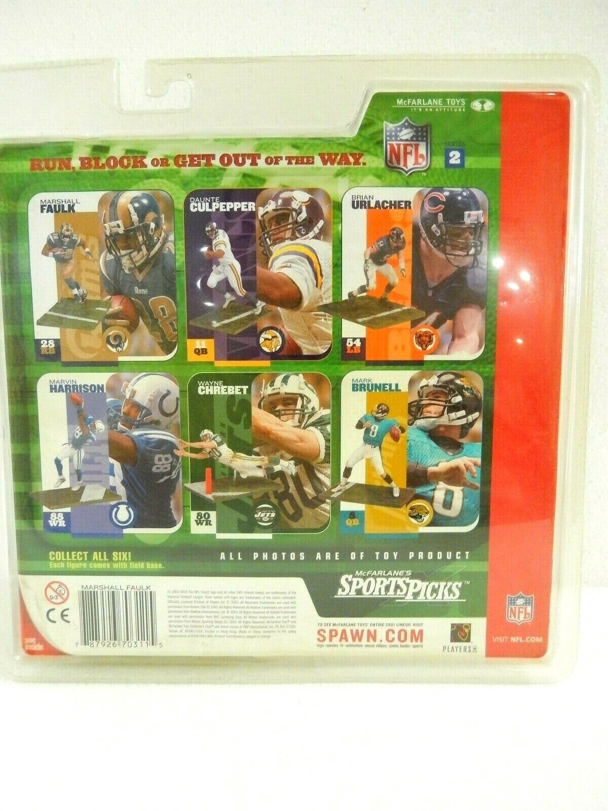 Marshall Faulk (Dirty Socks Variant) St Louis Rams McFarlane Sports Picks 2001