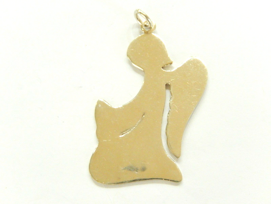 *VINTAGE*  Sterling Silver 925 2D PRAYING ANGEL Charm/Pendant