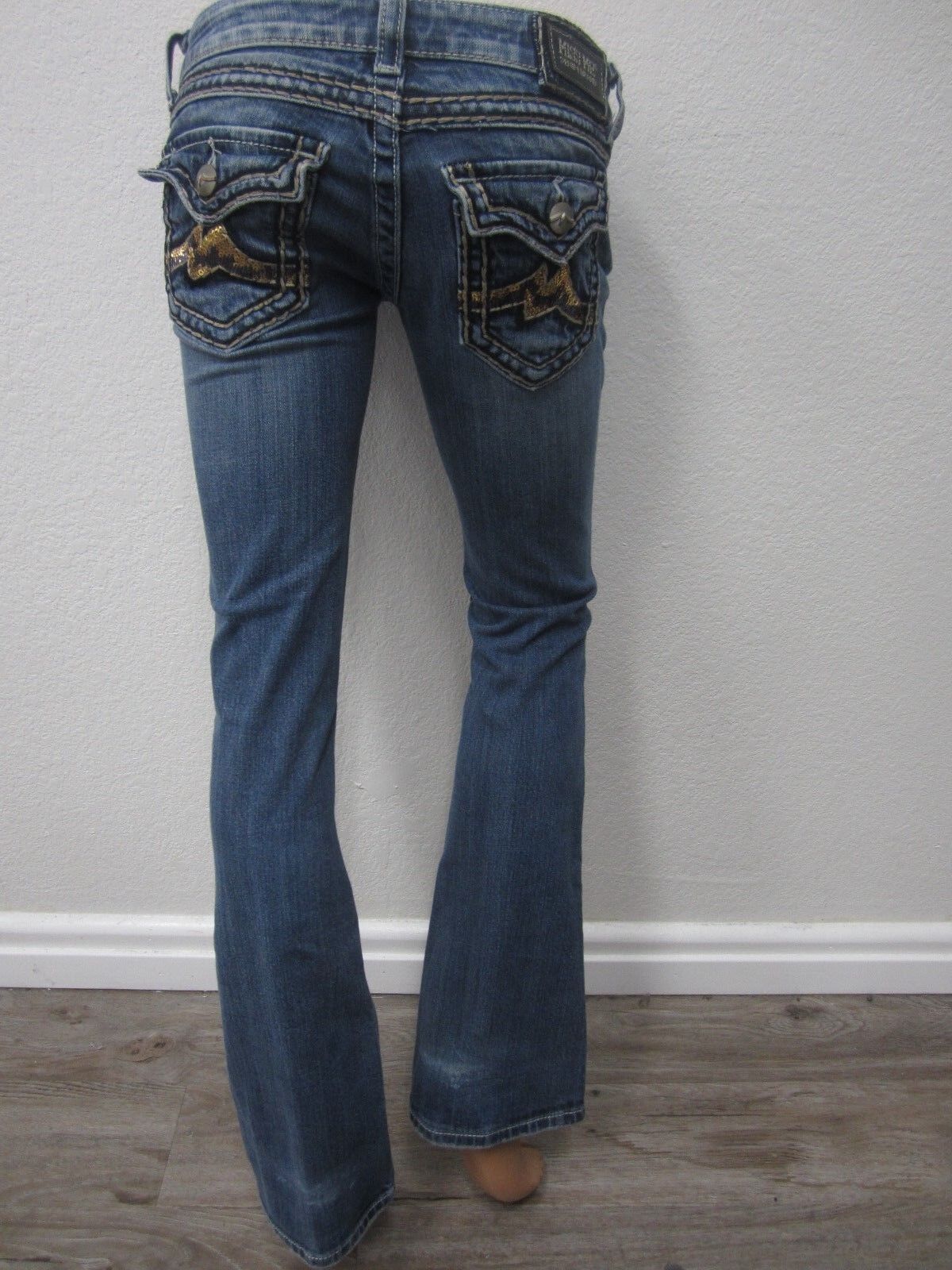 NICE MISS ME Jeans Boot SEQUIN Embellished Pockets Style JD1047B Size 26x32