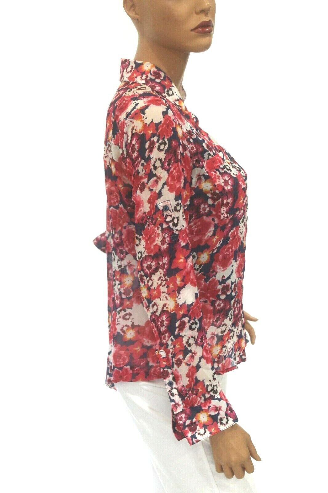 *MINT* Express Women's The Portofino Button Front Shirt  Multicolor Xtra Small