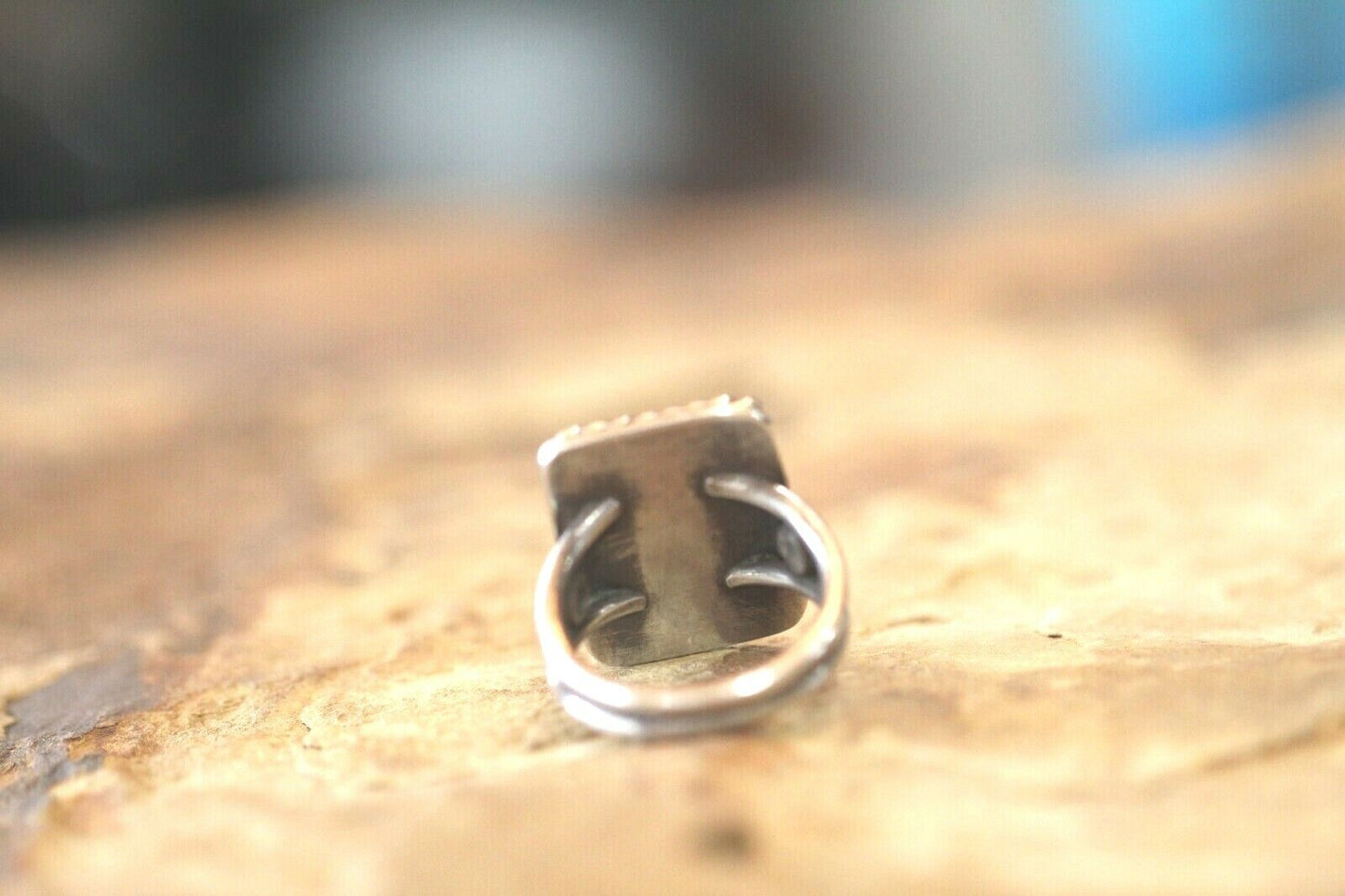 *VINTAGE*  Sterling Silver Roman Cameo Soldier Spartan Gladiator Head Ring Sz 9