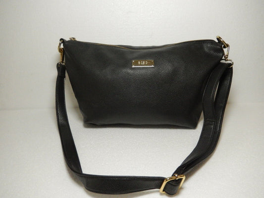 BCBG Paris Black Pebbled Handbag with Long Shoulder Adjustable Strap