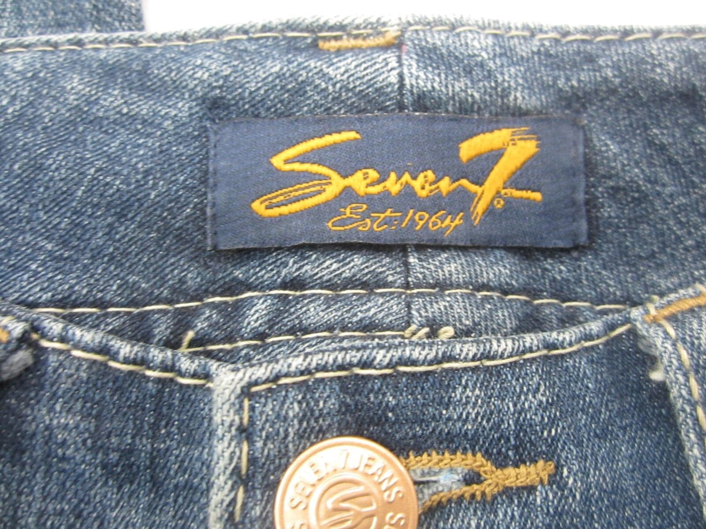 NICE Seven 7 Jeans Women's Crop Capri Embroidered Pockets Size 2 x 20"