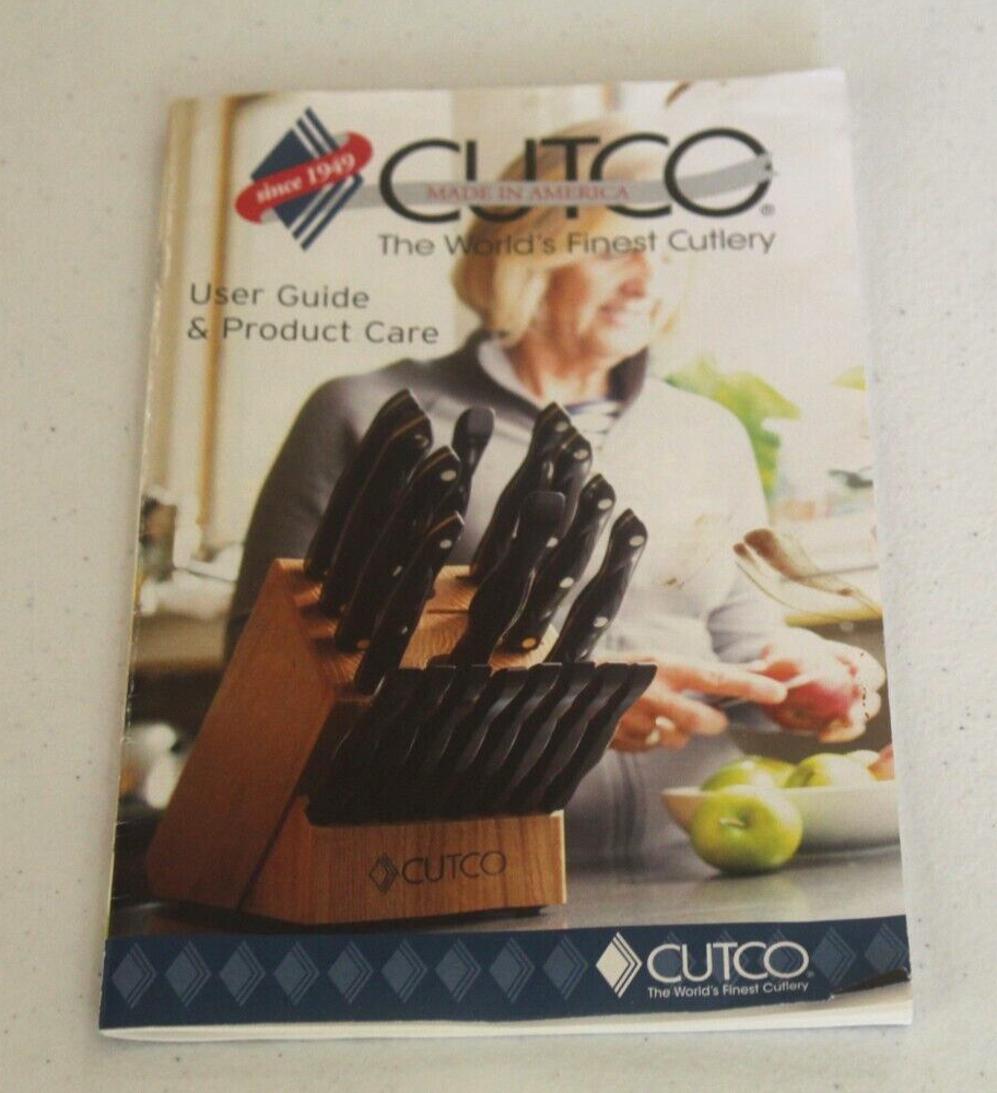 Cutco knives User Guide & Product Care Cutlery manual reference book L1002 2/12