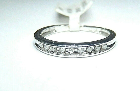 *VINTAGE* 14K White Gold  .25ct Diamond Wedding Band Ring Size 4.5