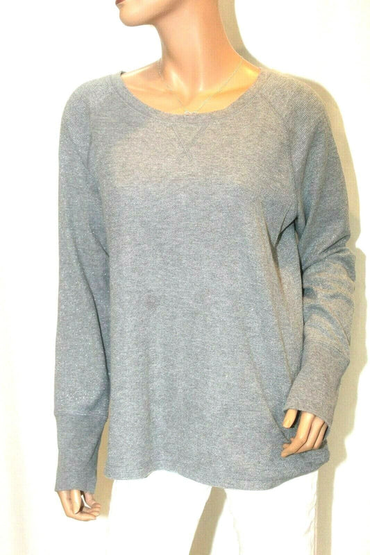 *NEW* JCP  Grey Color Long Sleeve Pullover Sweater Sparkle Material Size XL