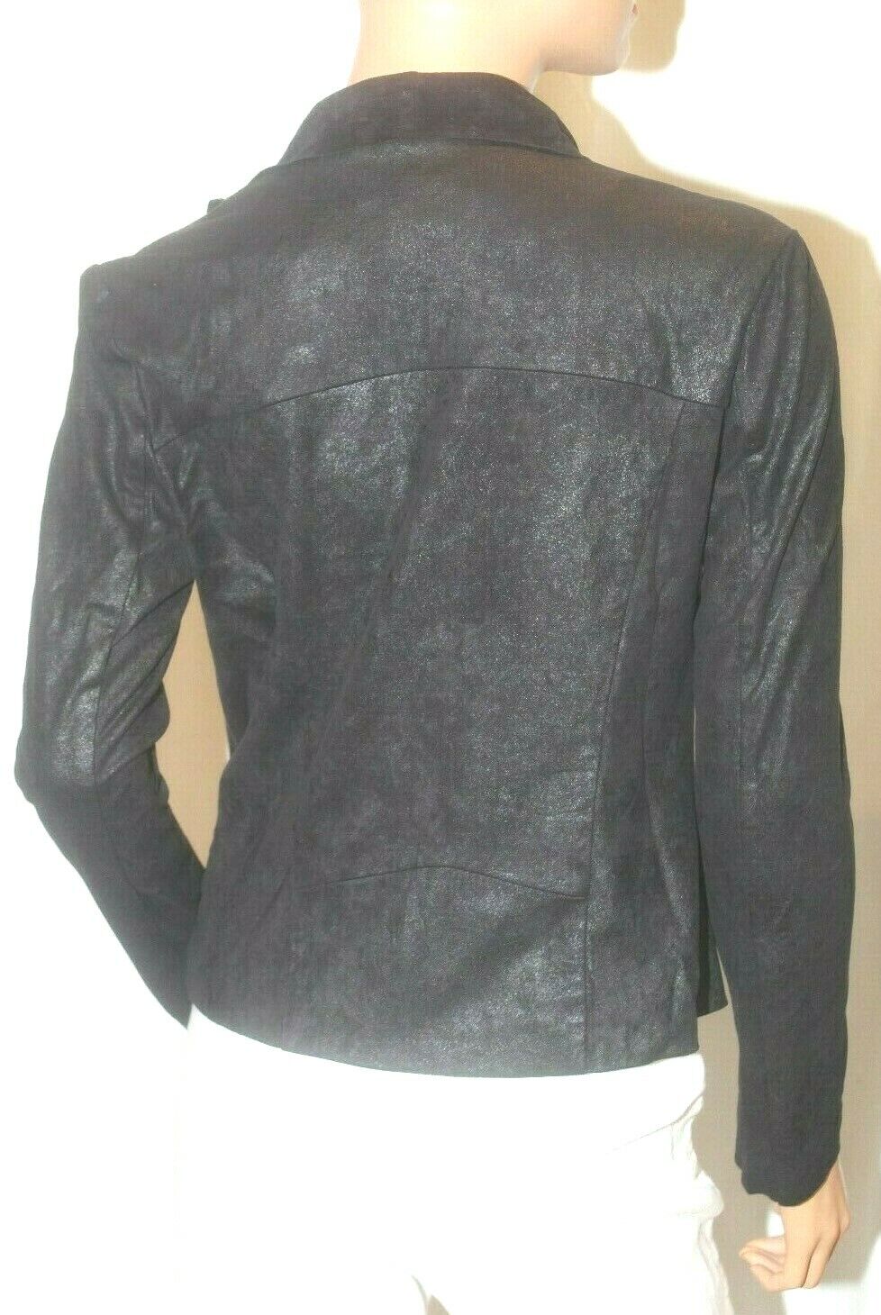 *NWT* Forever 21 Women's Faux Suede Black Jacket Zipper Long Sleeves Size M