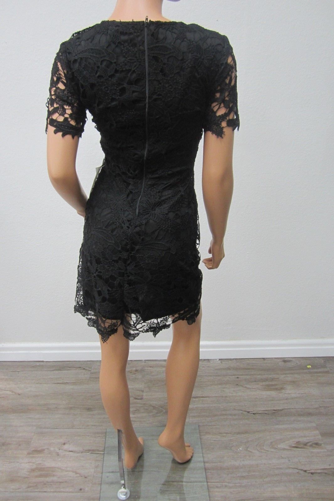 NWT Womens Black Lace JODI KRISTOPHER Sexy Cocktail Dress Size 3/4
