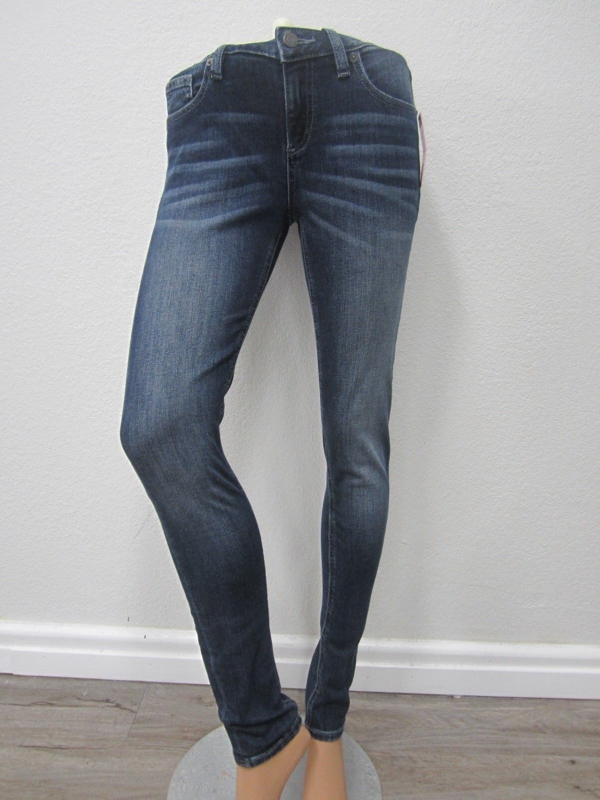 NWT MISS ME Embellished Pockets Skinny Stretch Jeans 24 x 30 Medium Blue M3033S