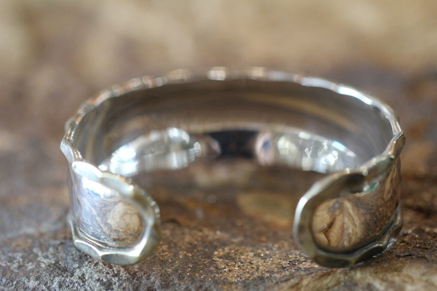 *VINTAGE* Taxco Mexico Signed TC-125 Sterling Silver 13/16" Wide Cuff Bracelet