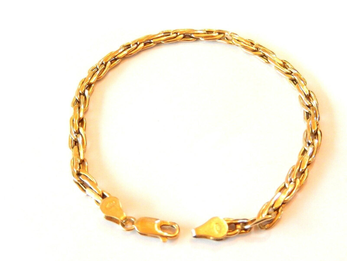 14K Yellow Gold 8" Multi-link Bracelet 5mm Wide