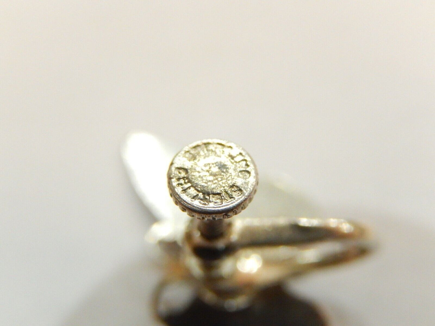 *VINTAGE" Sterling Silver Handmade Screw Back Earrings 1"