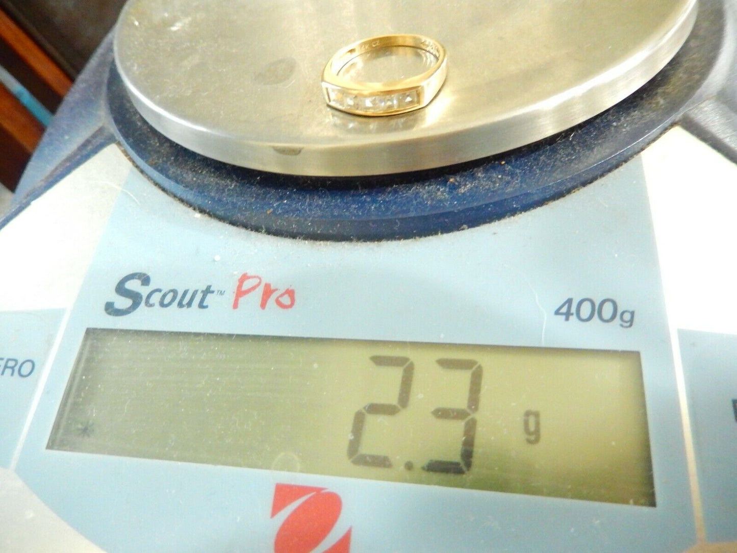 14K Yellow Gold .50ct CZ Wedding Band Bridal Anniversary Ring Sz 7.25