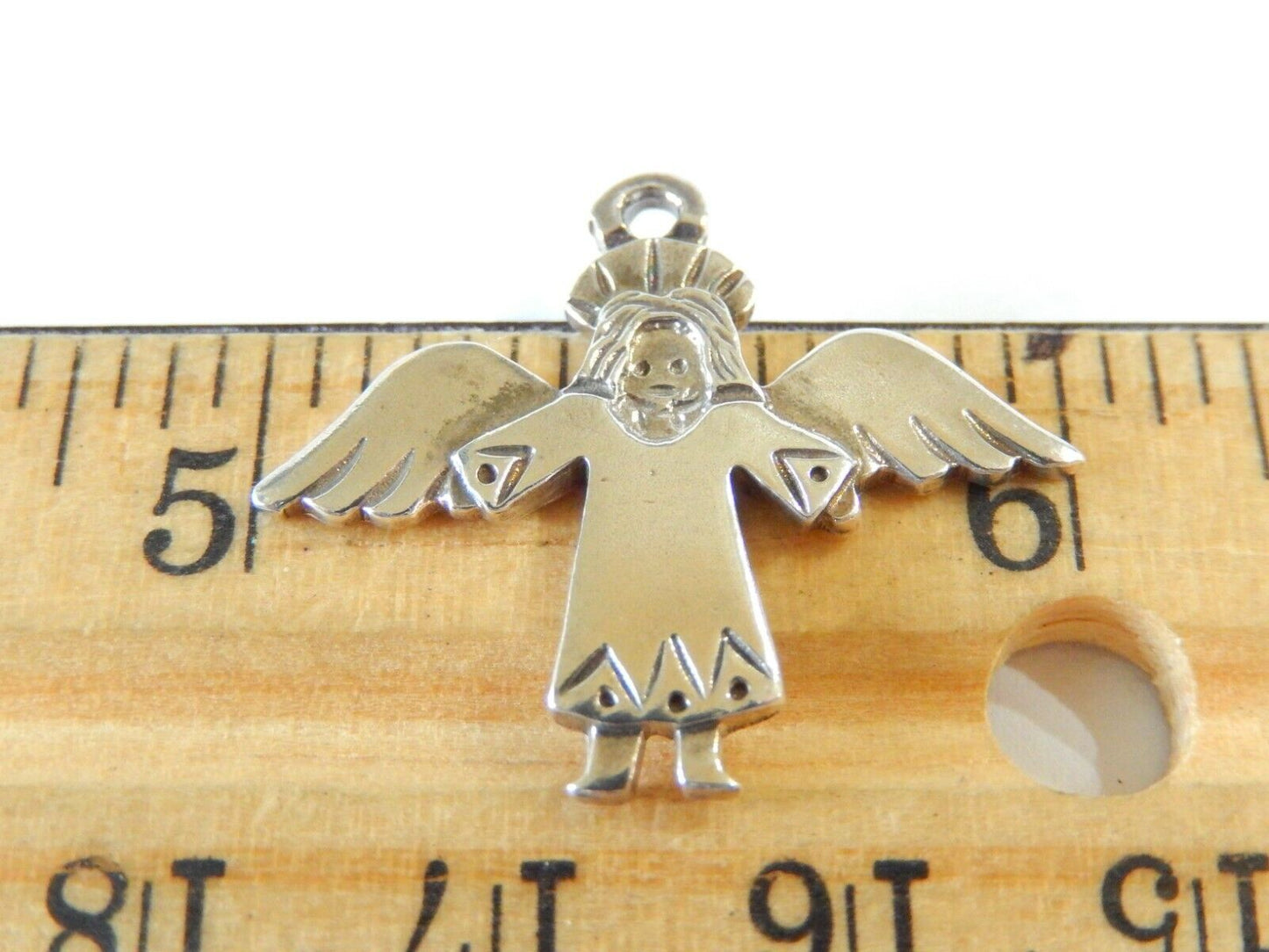 *VINTAGE*   JEEP COLLINS  Sterling Silver  Angel Charm / Pendant