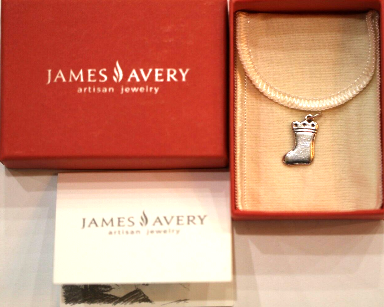 *RETIRED*  James Avery  Christmas Stocking Charm Sterling Silver