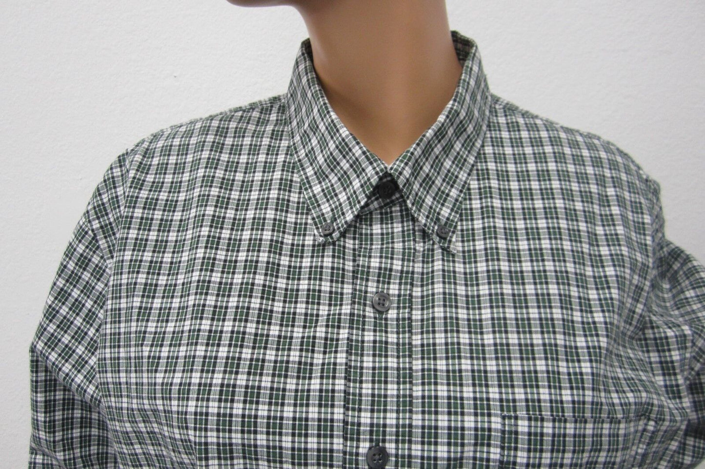 Dockers Dress/Casual Plaid Shirt Button Down 100% Cotton Long Sleeve Size XL