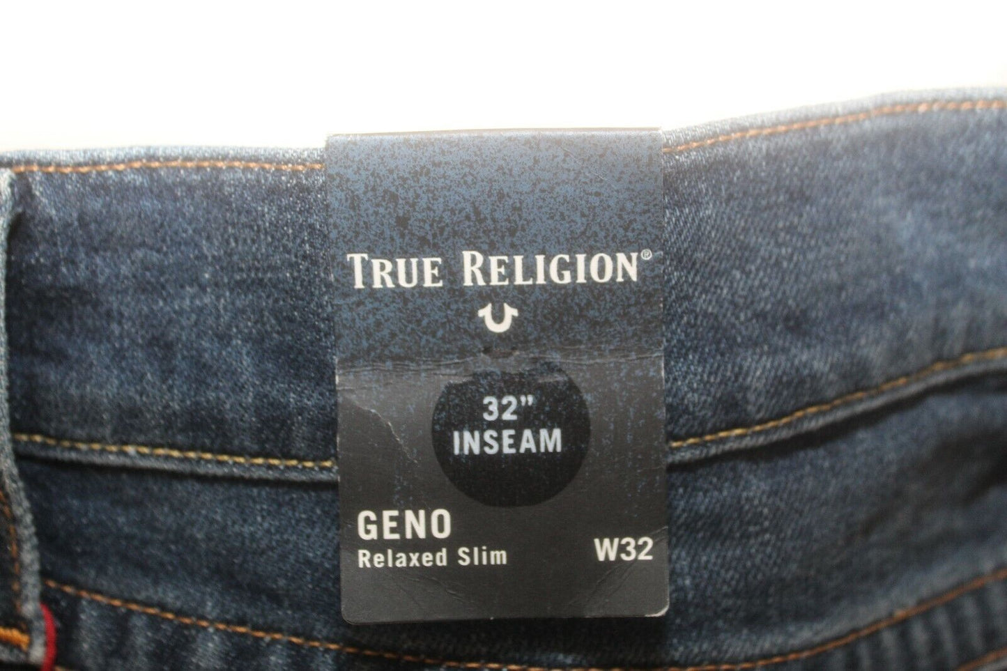 *NWT* True Religion Mens Geno Relaxed Slim Jeans W/ Back Flap Pockets W32 x L32