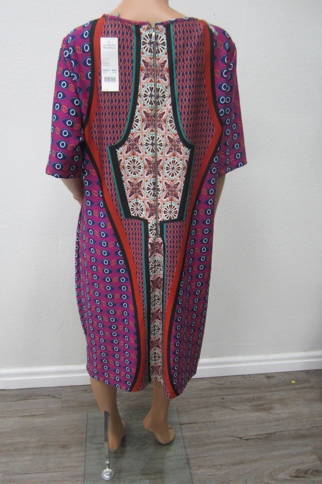 NY Collection Women's Plus Size Multicolor  Dress  NWT Size 1X MSRP $70