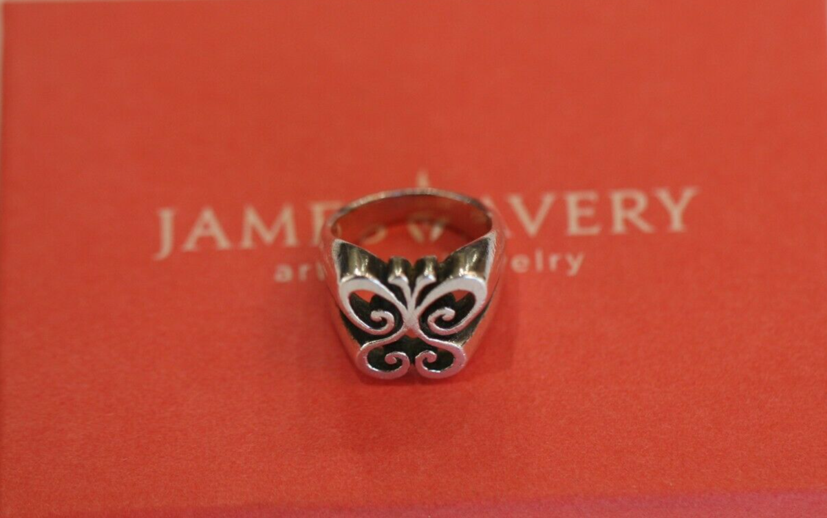 *RETIRED*  R A R E  -  Heavy James Avery Butterfly Ring Sterling Silver Sz 3.75