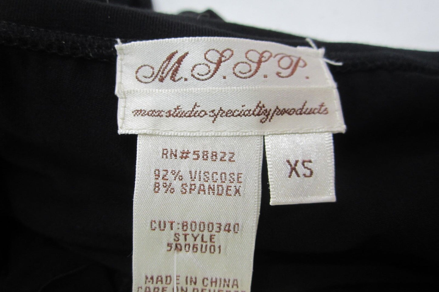 NWT M.S.S.P. Max Studio Specialty Products Women's Small Stretch Pants Black $78