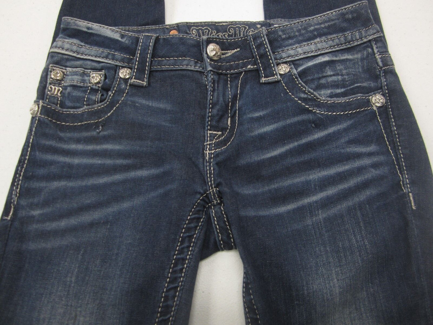 NWOT MISS ME Signature SKINNY Jeans Embellish BLING Size 25 x 33