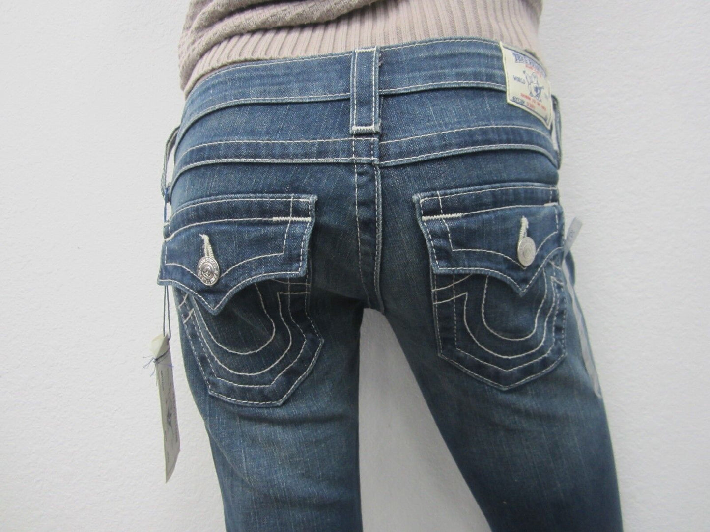 AUTHENTIC NWTTrue Religion Womens Jeans Skinny WFLP Size 25 x 32Inseam Low Rise