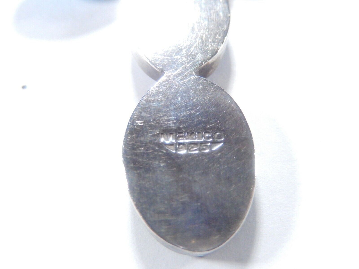 *VINBTAGE*  Large Sterling Taxco Mexico Multi Gemstone Cross Pendant 4" Tall