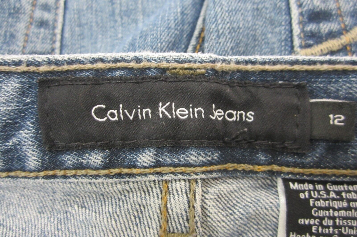 *NICE*CALVIN KLEIN Flare Jeans Stretch Blue Denim Med Wash Women's Size 12 x 32