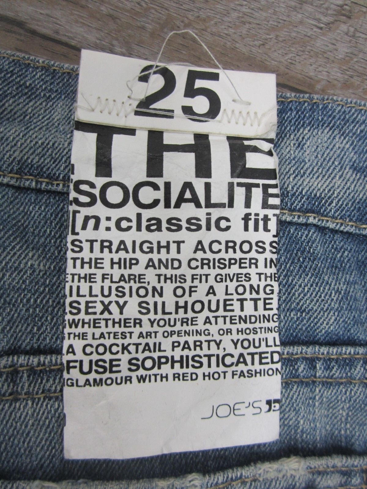 NWT JOE'S JEANS PREMIUM COLLECTION SOCIALITE NEW Jeans In COBAIN 25 X 32.5