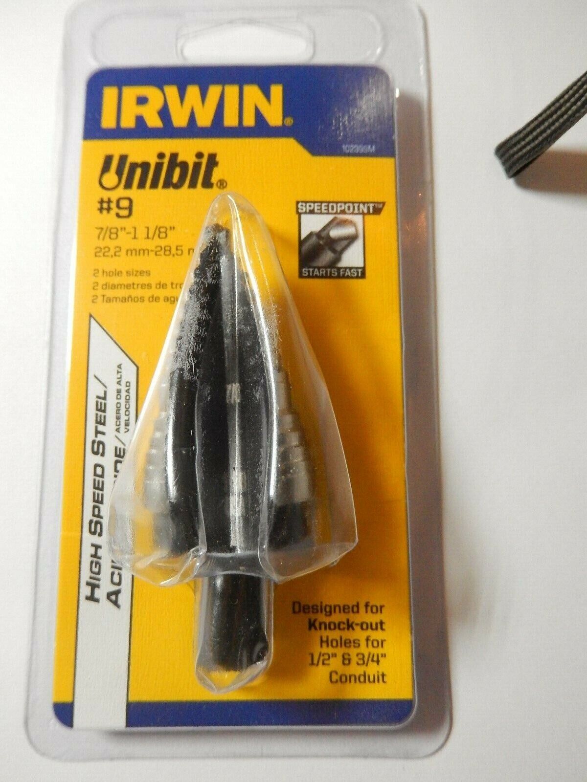 NEW IN PACKAGE  Unibit-9   7/8" and 1-1/8"step Drill  - 1 Each