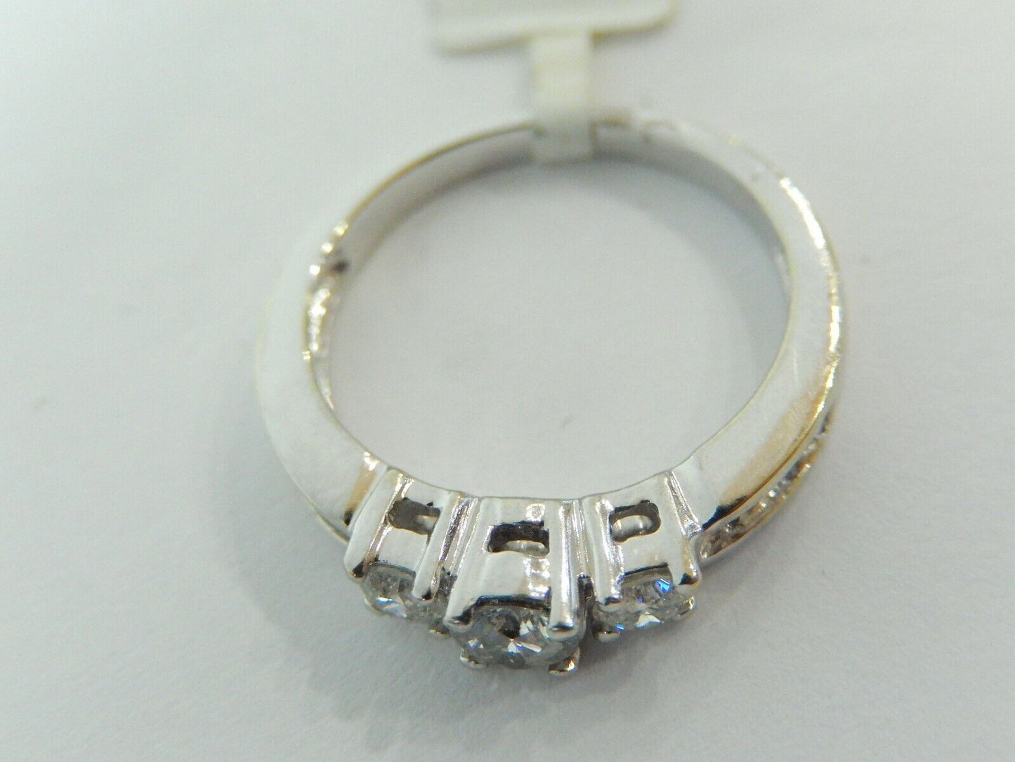 3/4CT Natural Diamond Engagement / Wedding Bridal Ring 14K White Gold Size 7.75