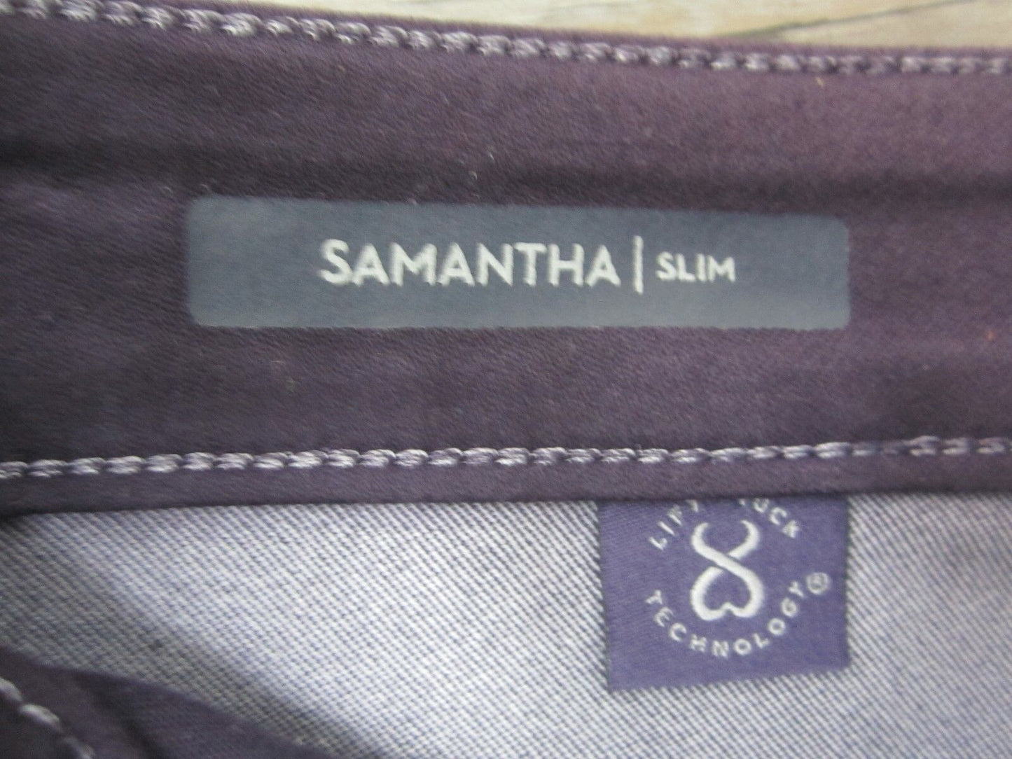 NWT NYDJ Not Your Daughters Jeans Samantha Slim Purple ponte stretch LEGGINGS 4P