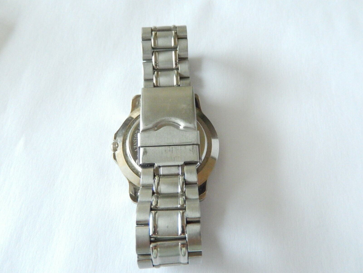 MICKEY MOUSE,Rare! "Disney Channel All Stainless Steel" MINT!,MENS WATCH,1142