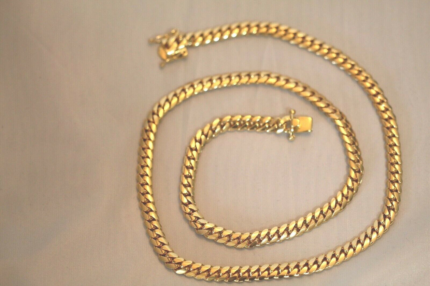 10K Yellow Gold Solid Mens 7mm Miami Cuban Link Necklace Box Clasp 26" - 103.4gm