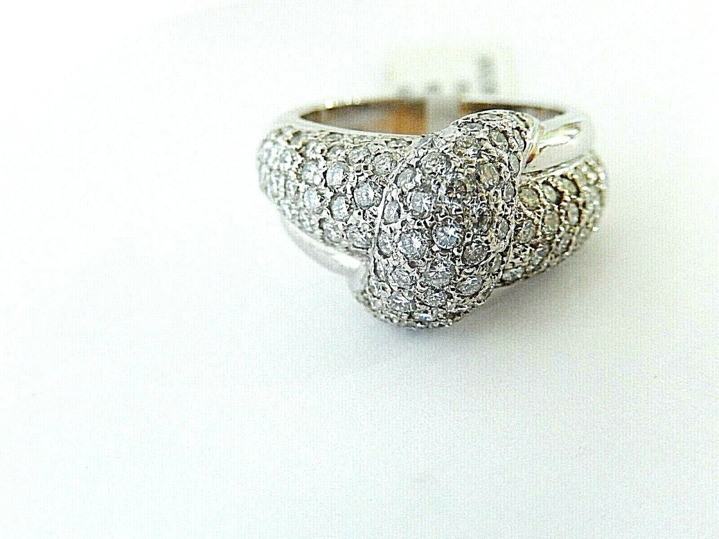 Heavy 18K White Gold 2Ct VS Natural Not Enhanced Diamond Ring Size 6.75 (10gms)