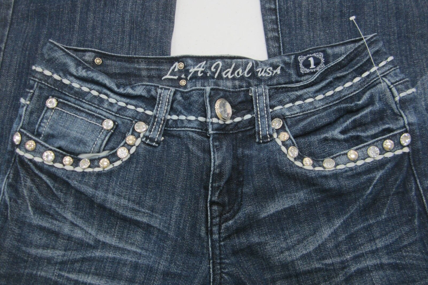MINT LA IDOL USA  Women's Bootcut  STUD & CRYSTAL EMBELLISHMENTS Size W27 x L34