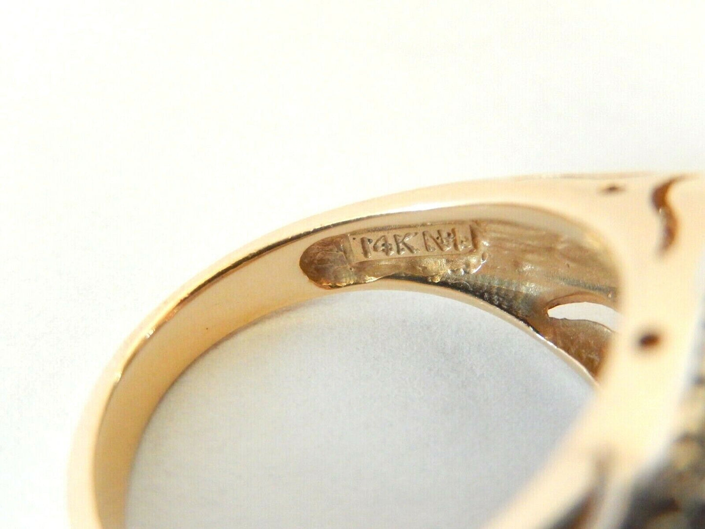 *VINTAGE* 14k Yellow Gold 2CT Tanzanite And Diamond Ladies Cocktail Ring Sz 7.25