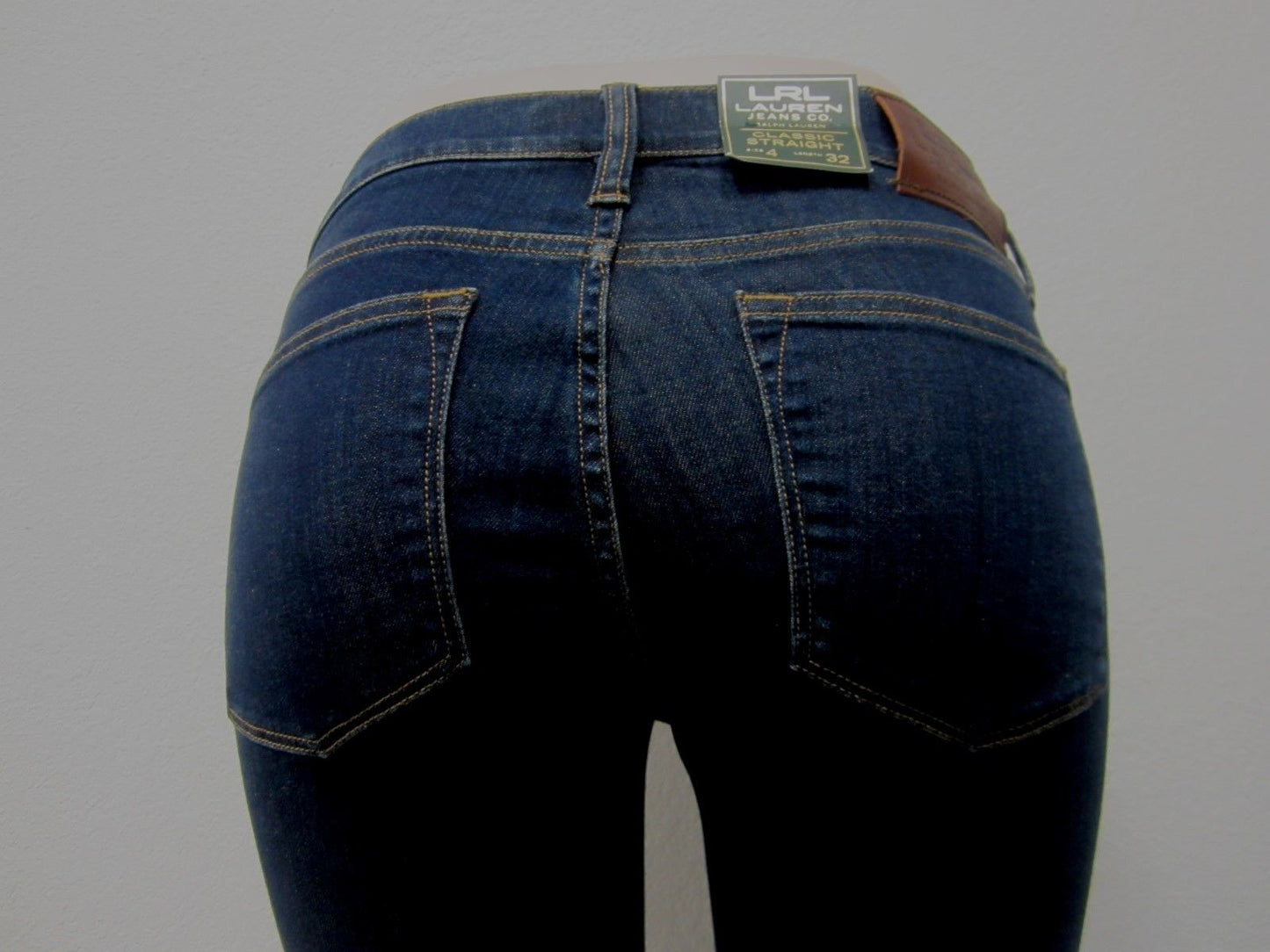 NWT Ralph Lauren Jeans Co Straight Jeans LRL 4P X 32 Petite Classic Straig Dark