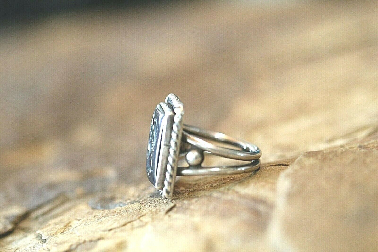 *VINTAGE*  Sterling Silver Roman Cameo Soldier Spartan Gladiator Head Ring Sz 9