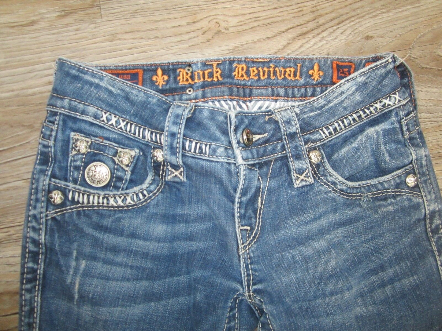 NICE Pre Owned Rock Revival Celine Boot Cut Women's Jeans Size 25 X 29