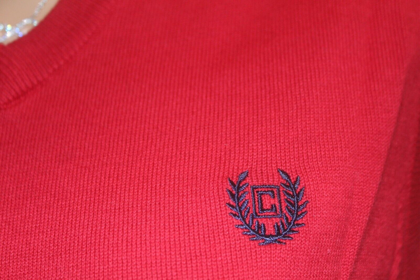 *NWT* $45. Women's CHAPS Knit Sweater  RED Pull Over SOFT Sleeveless Size Small