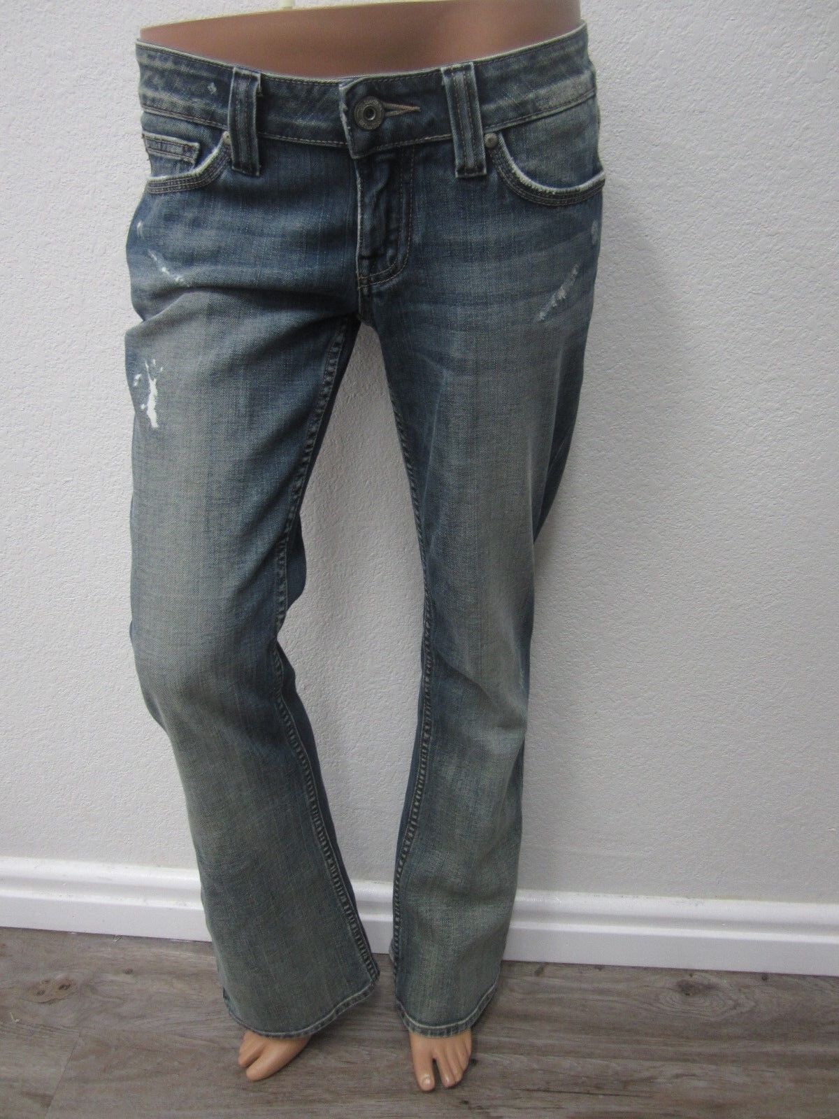 NEAR MINT MISS ME~COWHIDE FLAP POCKET BOOT JEANS JP4530~28 X 33~EUC