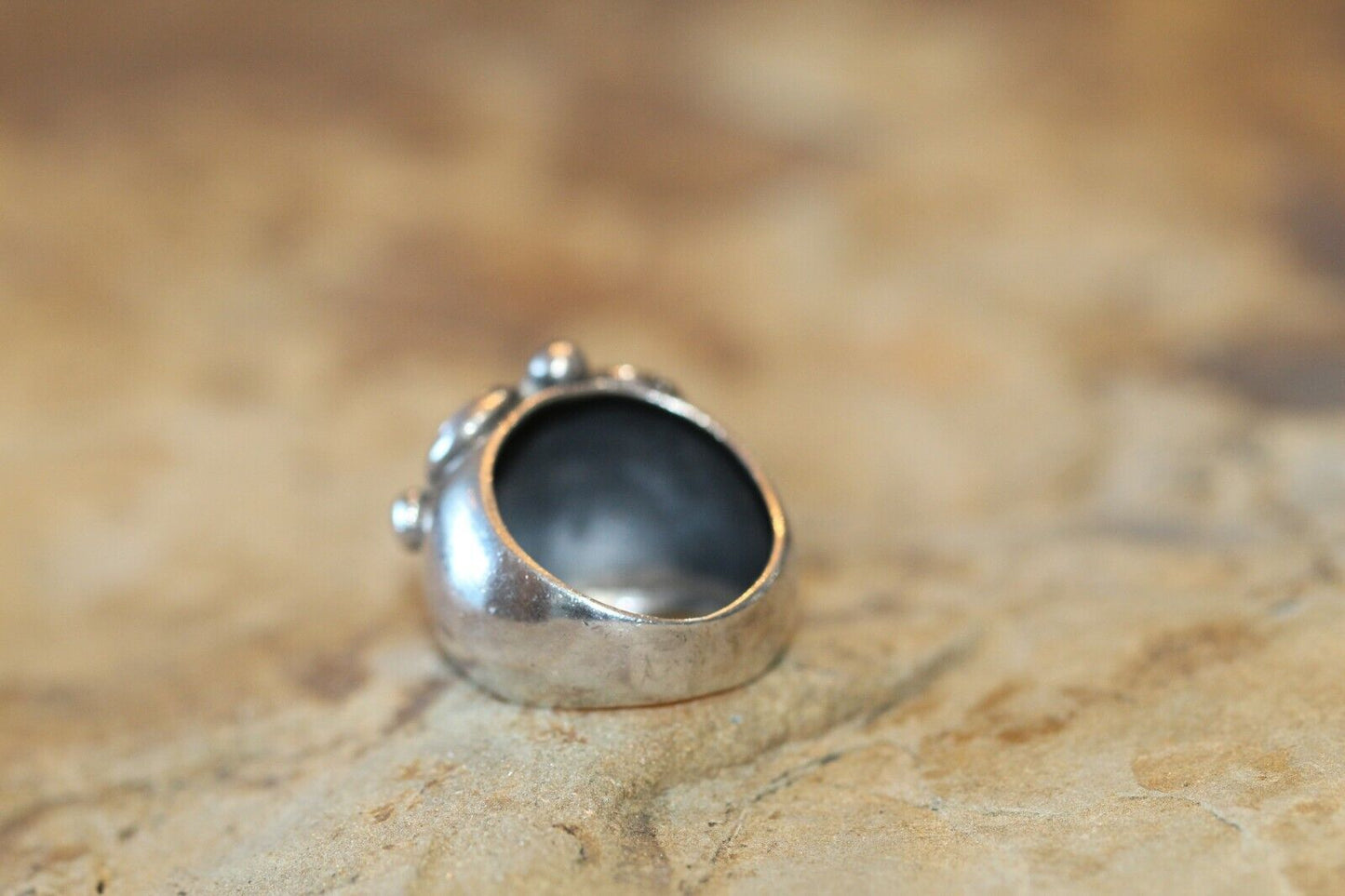 *VINTAGE* Large  925 Sterling Silver Cross Ring Size 5.25