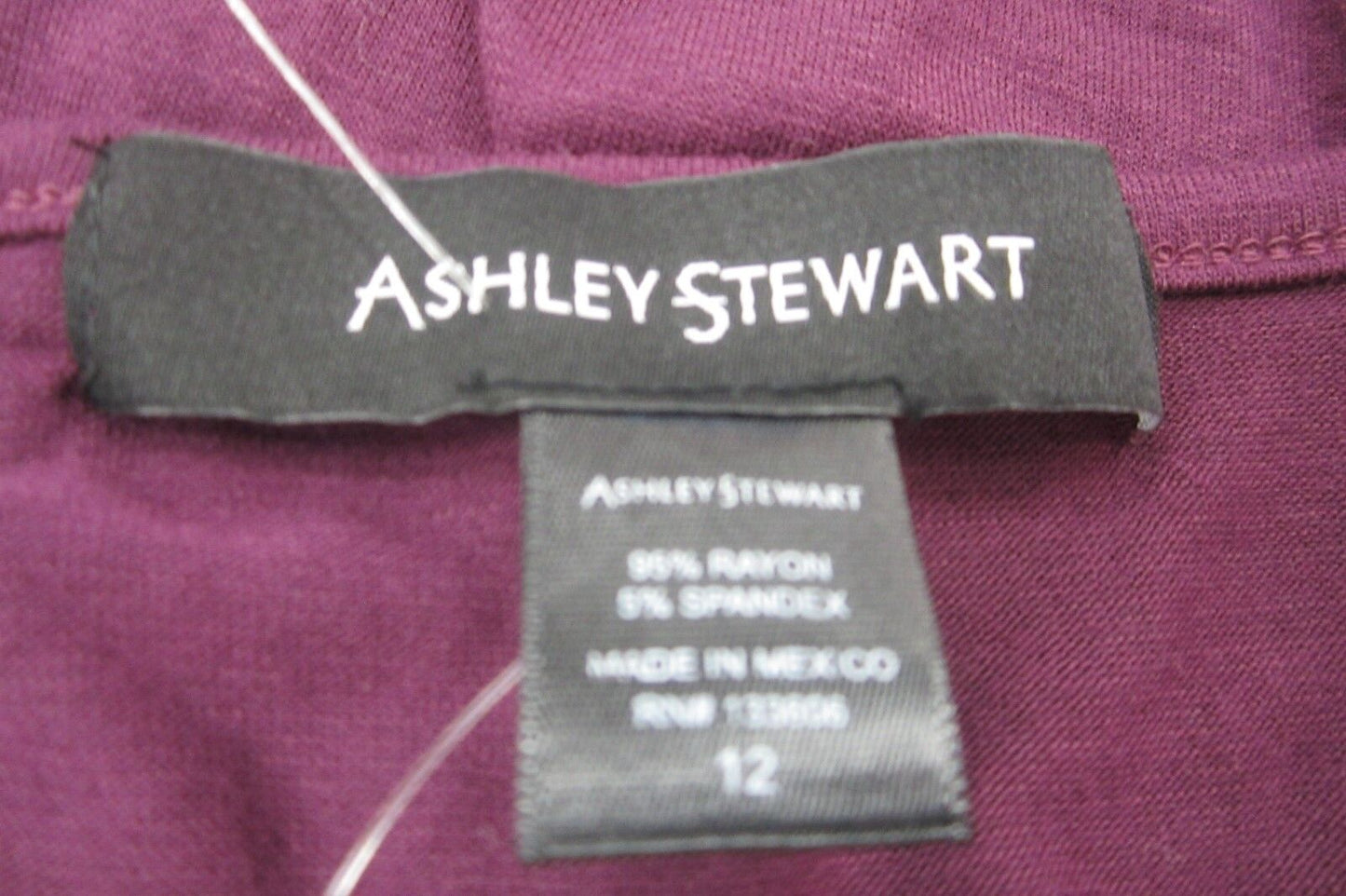 *NWT* ASHLEY STEWART  WOMENS PLUM BLOUSE SHIRT SIZE 12