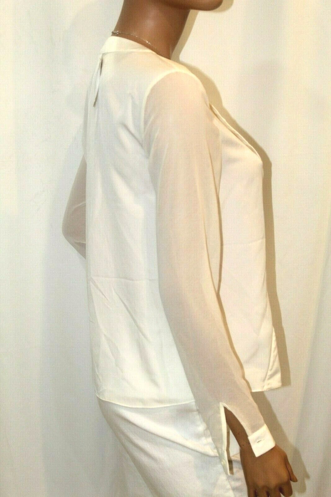 *NWT* $69. 1.State Womens Jungle Boogie Ivory Chiffon Casual/Dress Blouse Top S