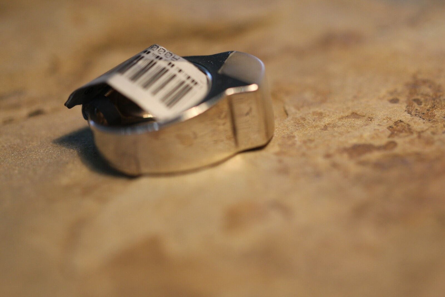 *VINTAGE*   Sterling Silver Wide Band 925 Mother Of Pearl  Modernist Ring SZ 5