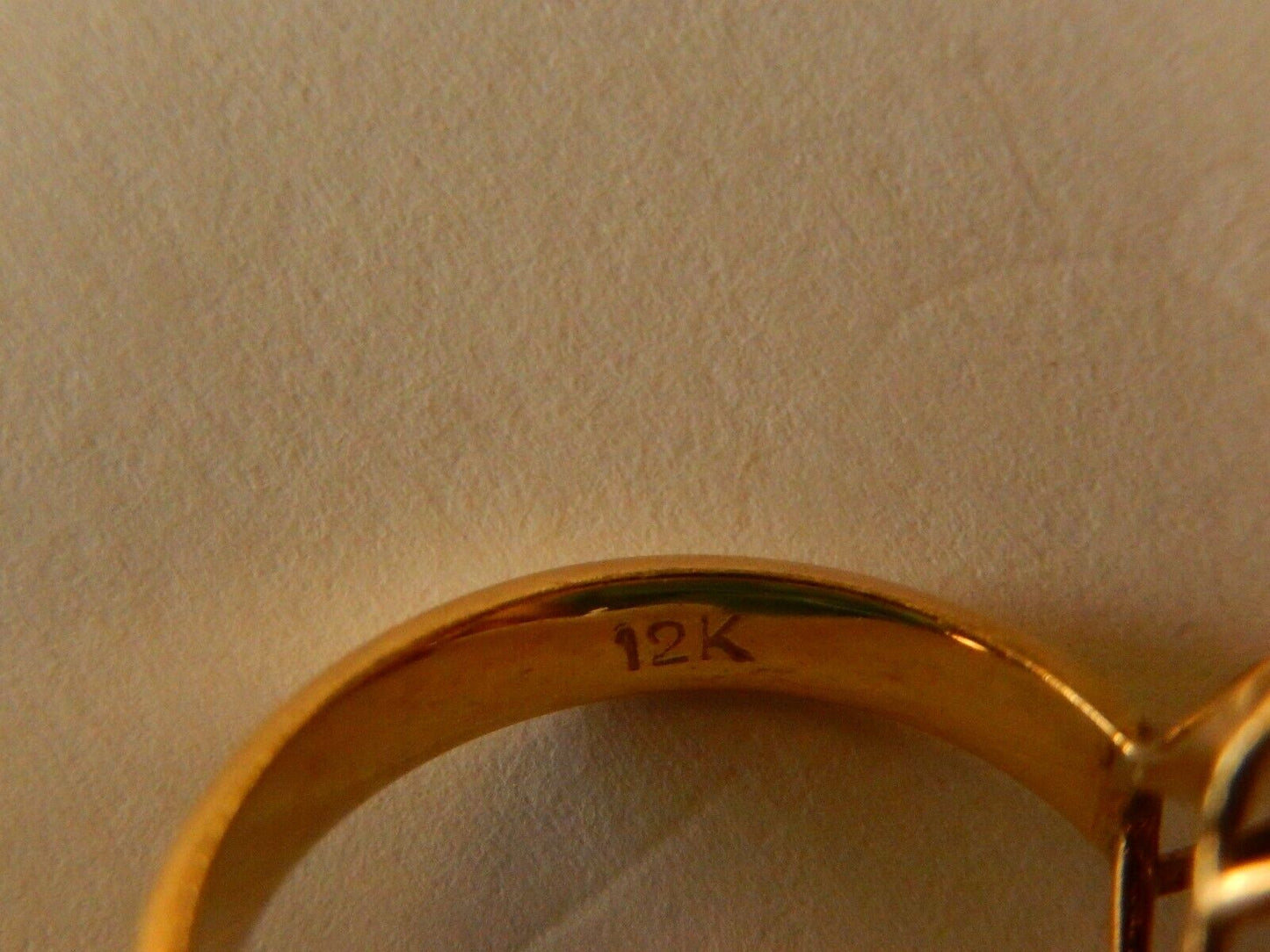 *VINTAGE* 12K Yellow Gold  Huge 25 Stone Amethyst 1.25 CT Unique  Ring Size 7.75